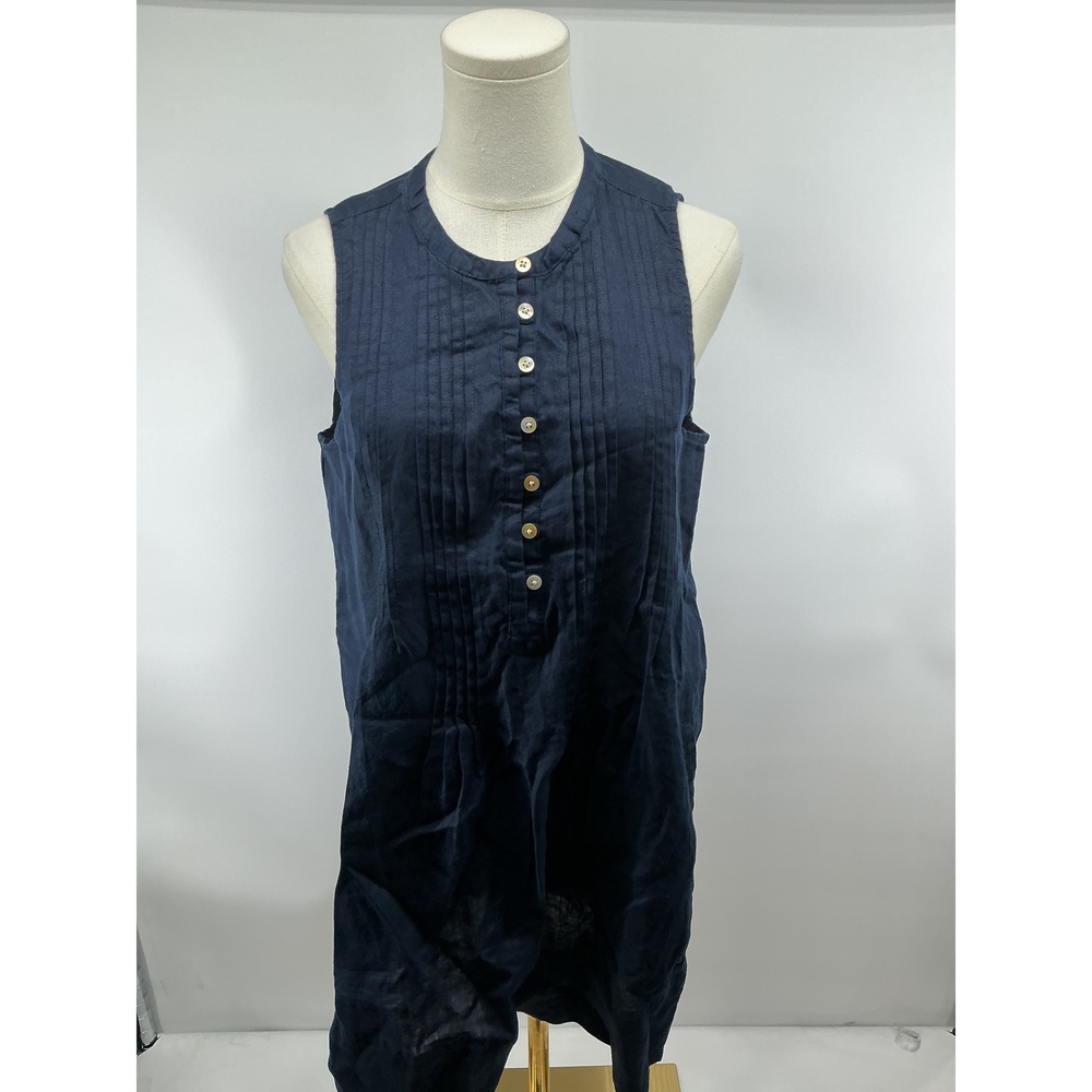 100% European Linen Sleeveless Swing Dress